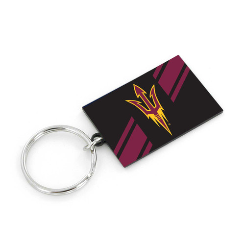 ARIZONA STATE STRIPED KEYCHAIN