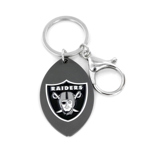 LAS VEGAS RAIDERS MATTE FINISH FOOTBALL KEYCHAIN
