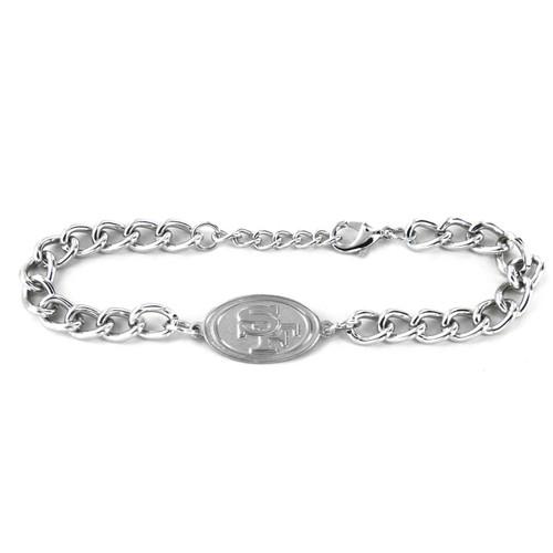 SAN FRANCISCO 49ERS CHAIN LINK LOGO BRACELET