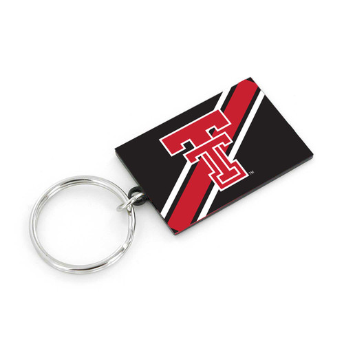 TEXAS TECH STRIPED KEYCHAIN