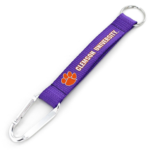 CLEMSON CARABINER LANYARD KEYCHAIN