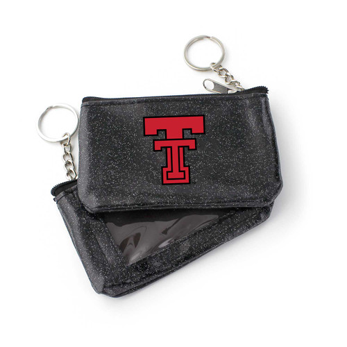 TEXAS TECH (BLACK) SPARKLE COIN PURSE