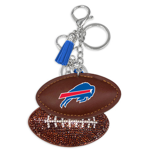 BUFFALO BILLS RHINESTONE PUFF KEYCHAIN
