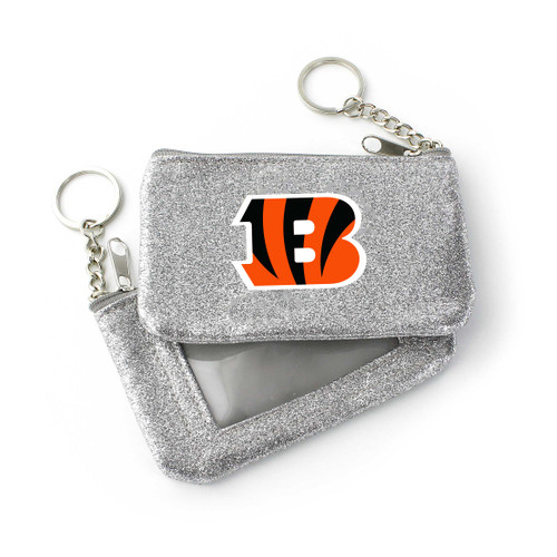 CINCINNATI BENGALS (SILVER) SPARKLE COIN PURSE