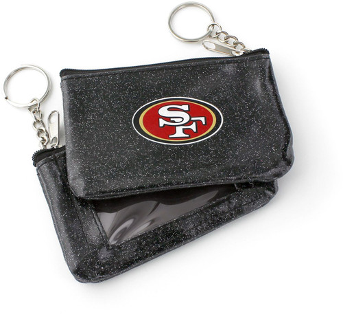 SAN FRANCISCO 49ERS (BLACK) SPARKLE COIN PURSE (OC)