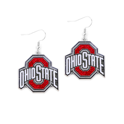OHIO STATE GLITTER DAZZLE EARRINGS