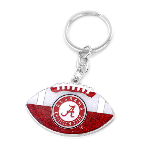 ALABAMA GLITTER FOOTBALL KEYCHAIN ALABAMA GLITTER FOOTBALL KEYCHAIN