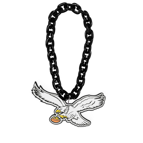 PHILADELPHIA EAGLES "WHITE" EAGLE THROWBACK LOGO (BLACK) FAN CHAIN