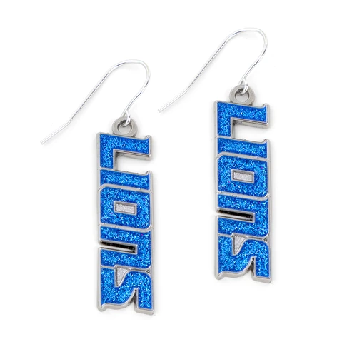 DETROIT LIONS GLITTER WORDMARK EARRINGS