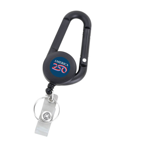 AMERICA 250 BADGE REEL CARABINER
