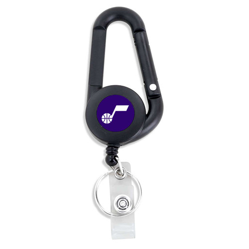 UTAH JAZZ BADGE REEL CARABINER