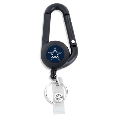 DALLAS COWBOYS BADGE REEL CARABINER