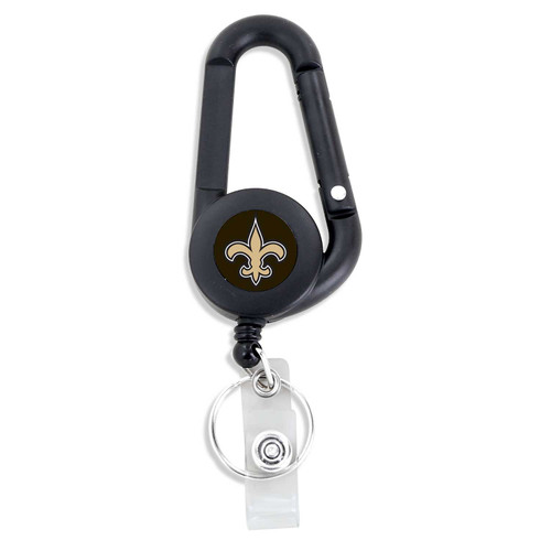 NEW ORLEANS SAINTS BADGE REEL CARABINER
