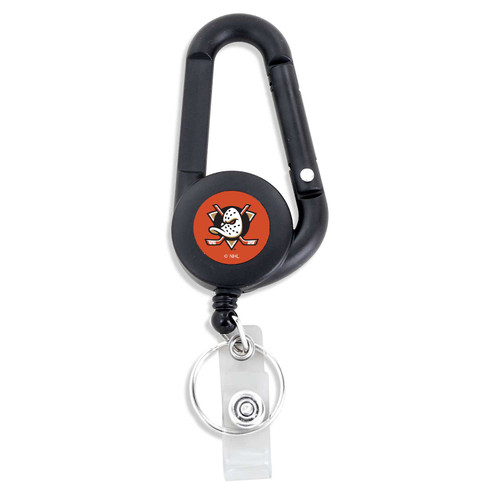 ANAHEIM DUCKS BADGE REEL CARABINER