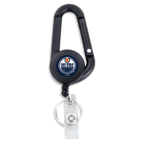EDMONTON OILERS BADGE REEL CARABINER
