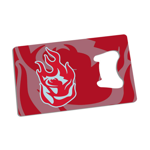 FIRE CREDIT CARD BOTTLE OPENER MAGNET