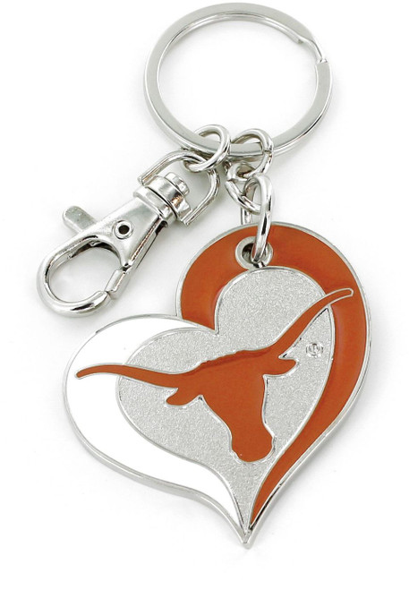 TEXAS SWIRL HEART KEYCHAIN