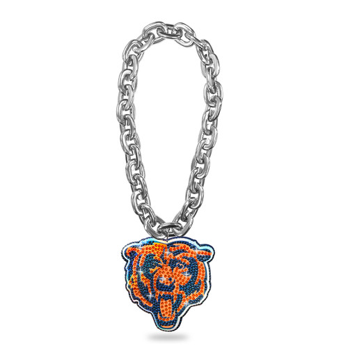 BEARS HEAD 'BLING' (SILVER) FAN CHAIN