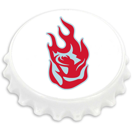 FIRE BOTTLE CAP BOTTLE OPENER MAGNET