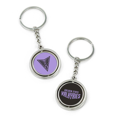 VALKYRIES SPINNING LOGO AND WORDMARK KEYCHAIN