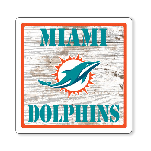 DOLPHINS RUSTIC 6" FOAM SIGN