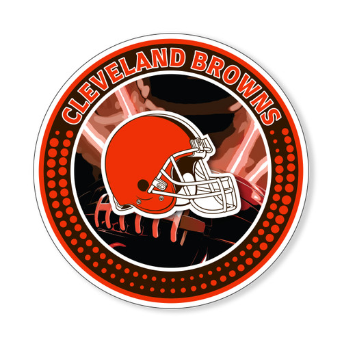 BROWNS LIGHTNING CIRCLE FOAM SIGN
