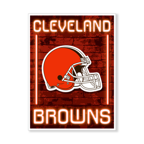 BROWNS NEON ALLEY 13X9 FOAM SIGN