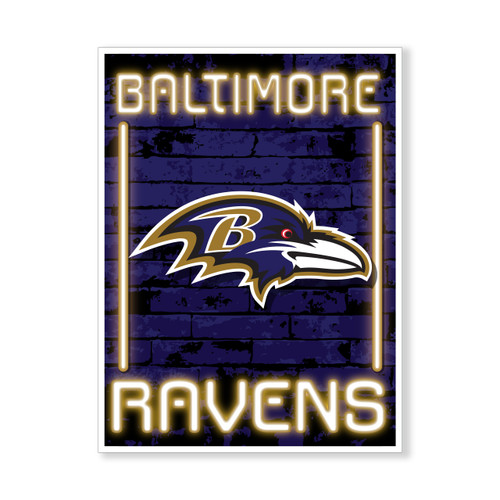 RAVENS NEON ALLEY 13X9 FOAM SIGN