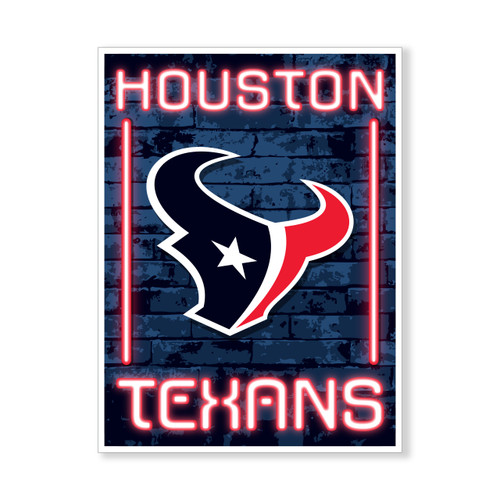 TEXANS NEON ALLEY 13X9 FOAM SIGN