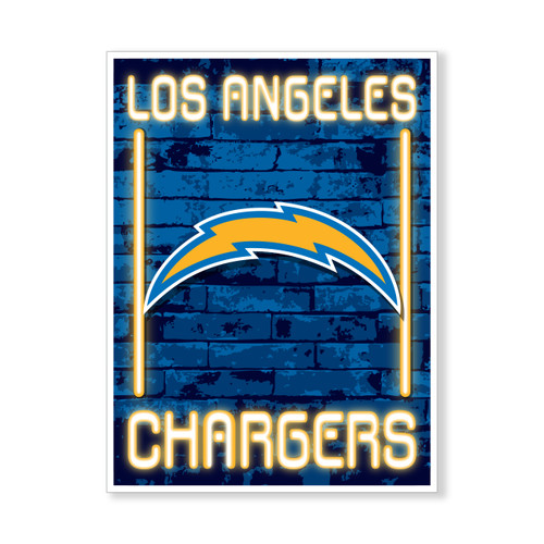 CHARGERS NEON ALLEY 13X9 FOAM SIGN
