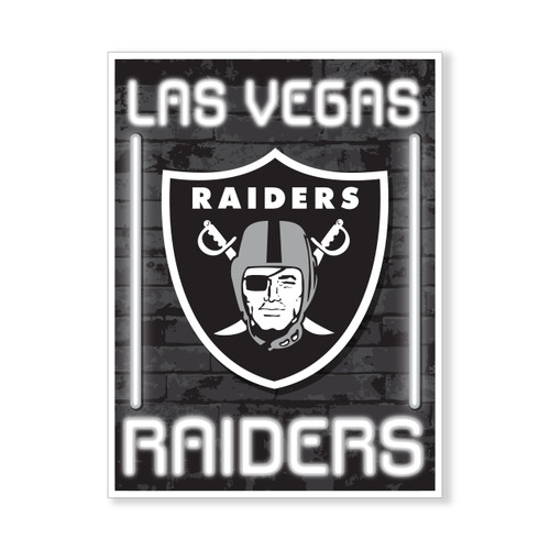 RAIDERS NEON ALLEY 13X9 FOAM SIGN