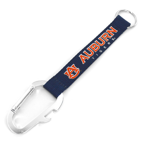 AUBURN BOTTLE OPENER CARABINER LANYARD KEYCHAIN