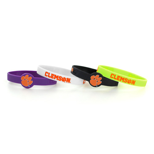 CLEMSON SILICONE BRACELETS (4 PACK)