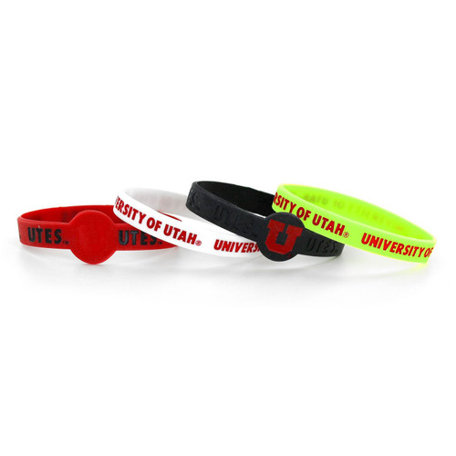 UTAH UTES SILICONE BRACELETS (4 PACK)