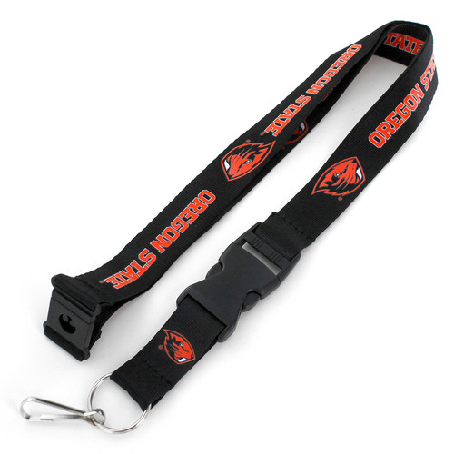 OREGON STATE (BLACK) TEAM LANYARD - NEW BEAVER HEAD