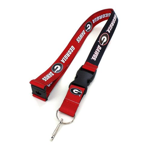 GEORGIA (BLACK/RED) REVERSIBLE LANYARD