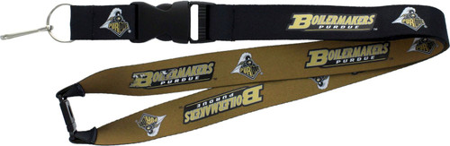 PURDUE (BLACK/GOLD) REVERSIBLE LANYARD