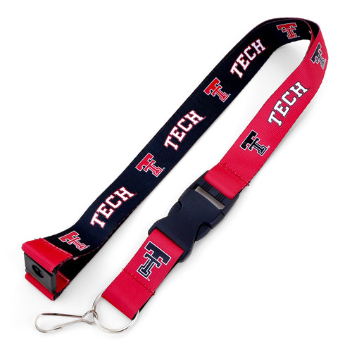 TEXAS TECH (BLACK/RED) REVERSIBLE LANYARD