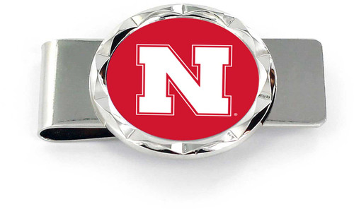 NEBRASKA DIAMOND CUT MONEY CLIP