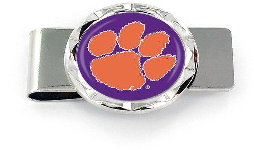 CLEMSON DIAMOND CUT MONEY CLIP