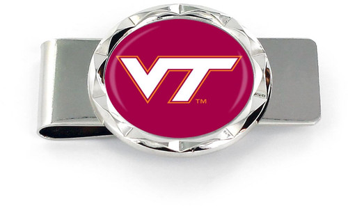 VIRGINIA TECH DIAMOND CUT MONEY CLIP