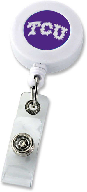 TCU BADGE REEL (WHITE) (NE)