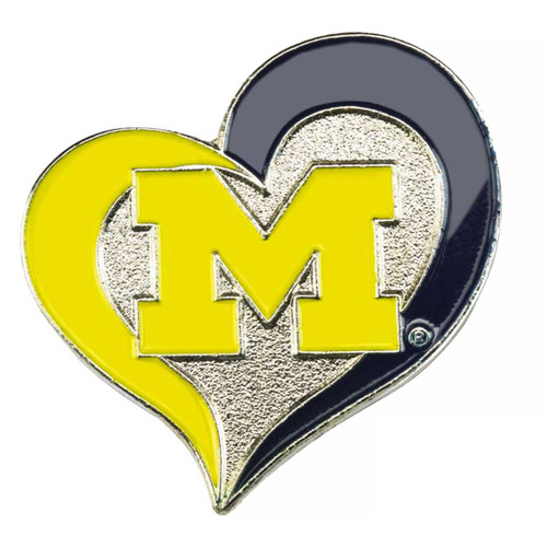 MICHIGAN SWIRL HEART PIN