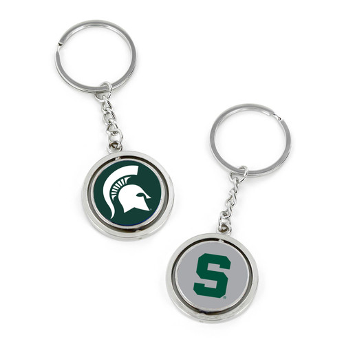 MICHIGAN STATE SPINNING KEYCHAIN