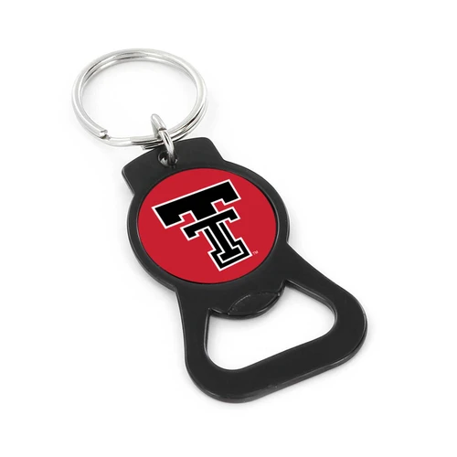 TEXAS TECH (BLACK) BOTTLE OPENER KEYCHAIN