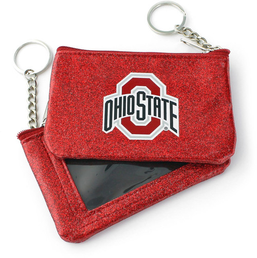 OHIO STATE (RED) SPARKLE COIN PURSE (OC)