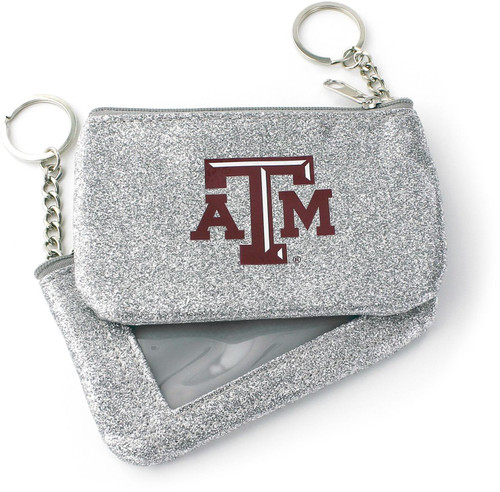 TEXAS A&M (SILVER) SPARKLE COIN PURSE (OC)