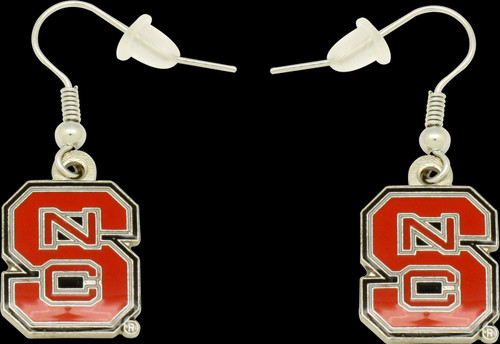 NORTH CAROLINA STATE COLLEGE DANGLER EARRINGS