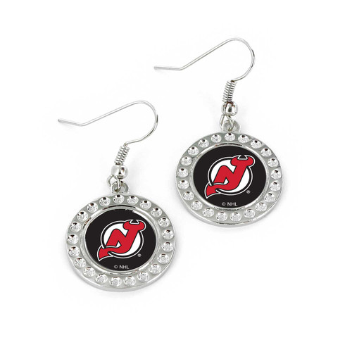 NEW JERSEY DEVILS DIMPLE EARRINGS (FJ-1080)