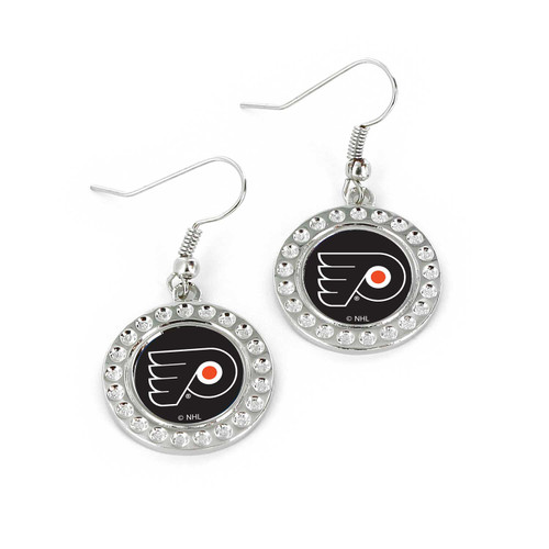 PHILADELPHIA FLYERS DIMPLE EARRINGS (FJ-1080)